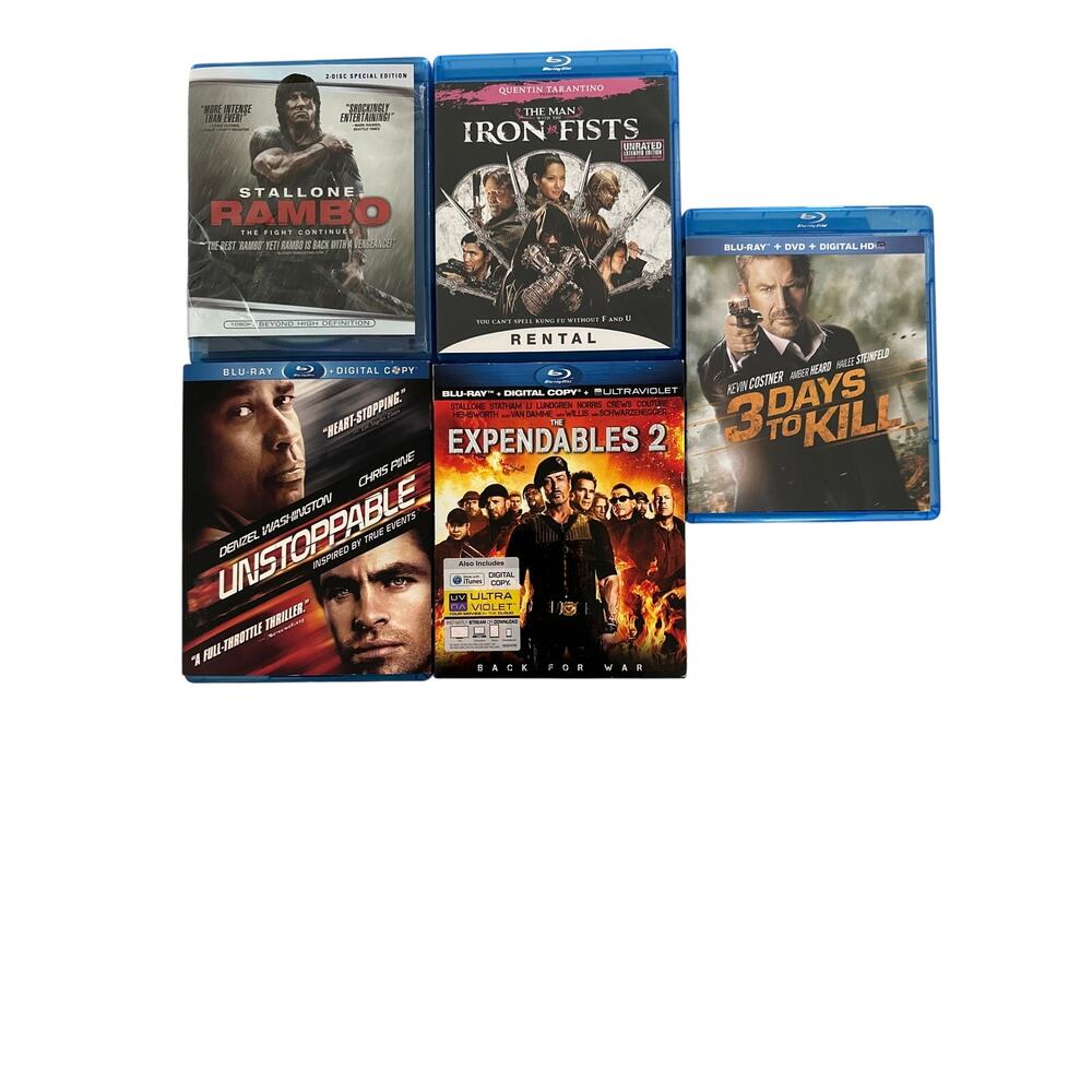 Action Heroes Collection Blu-ray DVD lot (5)